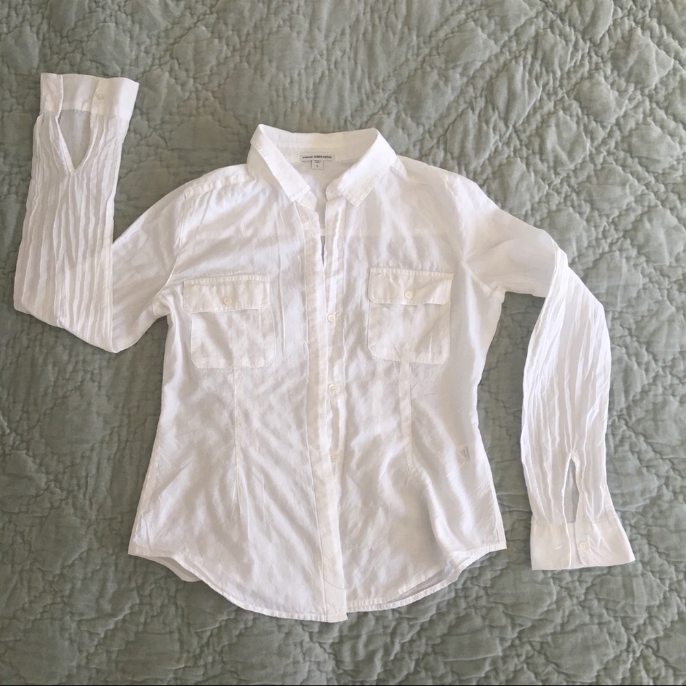 James Perse white cotton shirt